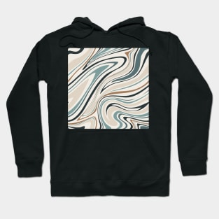 Groovy Swirling Liquid Pattern - Seafoam Hoodie